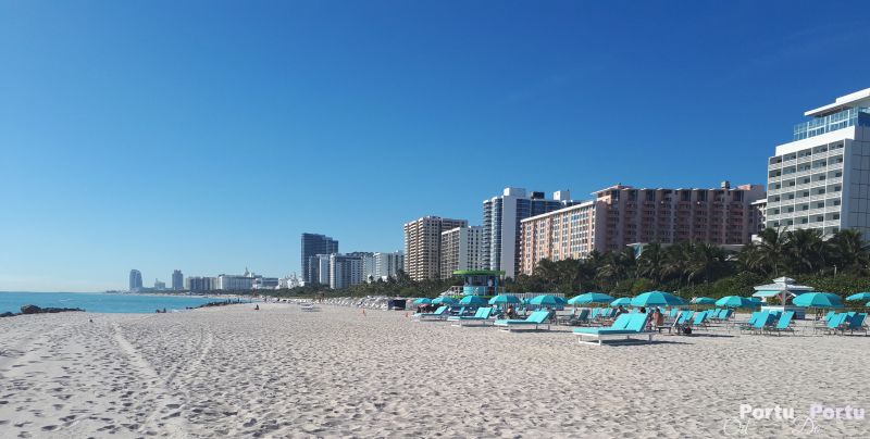 Miami Beach widziane z plaży